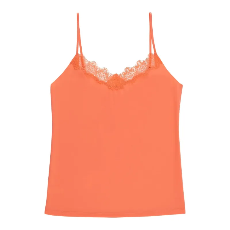 Soft Seamless Camisole with Contrast Lace sold by Uwila Warrior