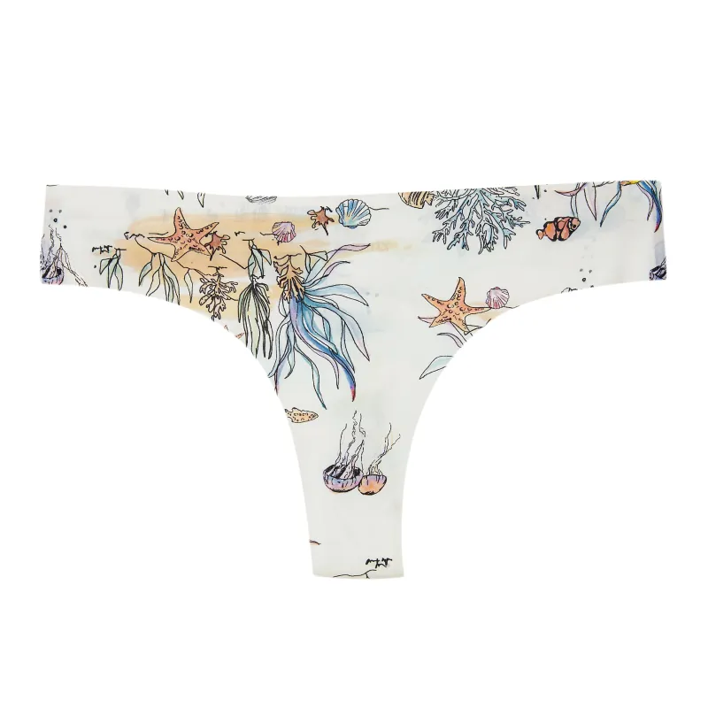Printed Soft Seamless Thong sold by Uwila Warrior