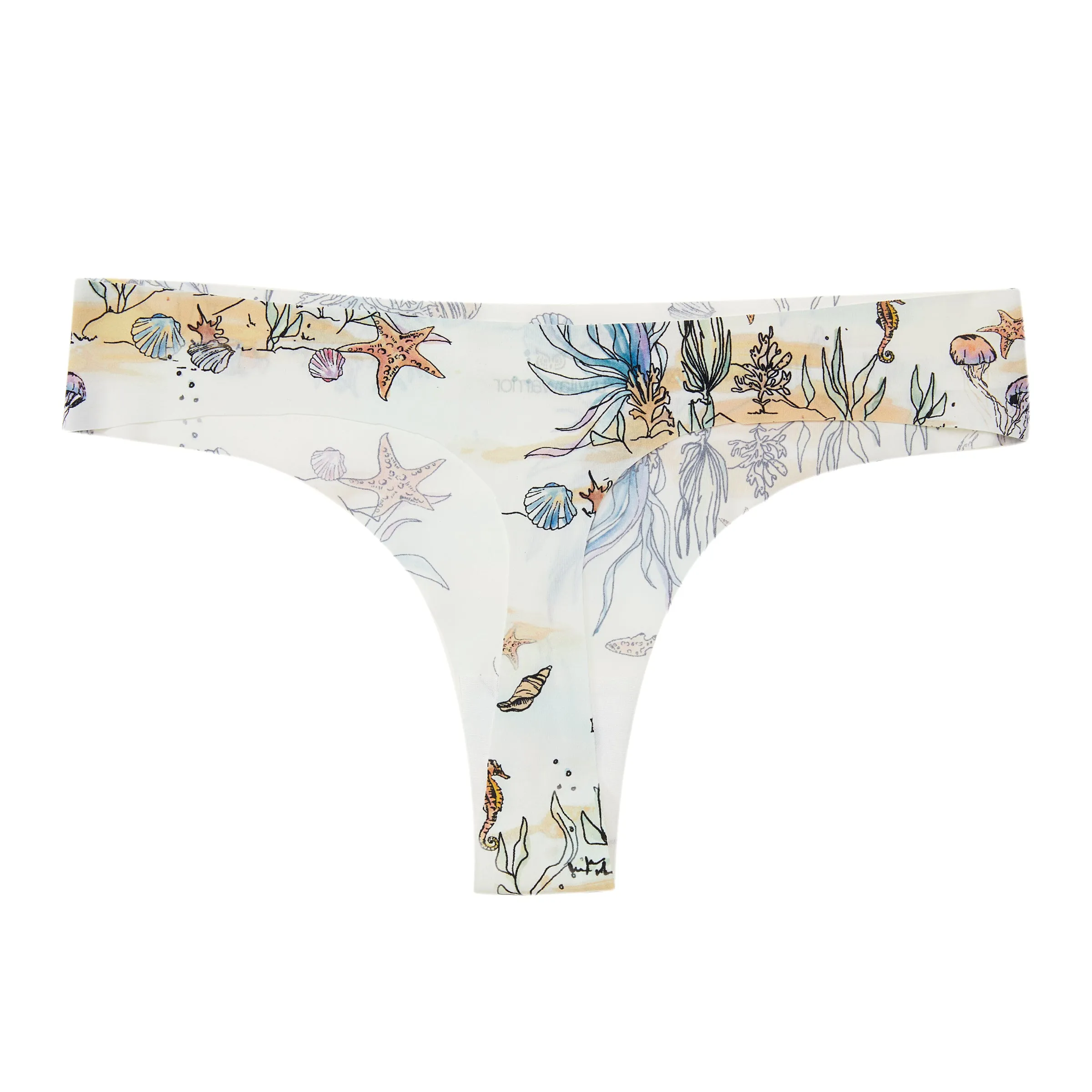 Printed Soft Seamless Thong sold by Uwila Warrior product image thumbnail 2