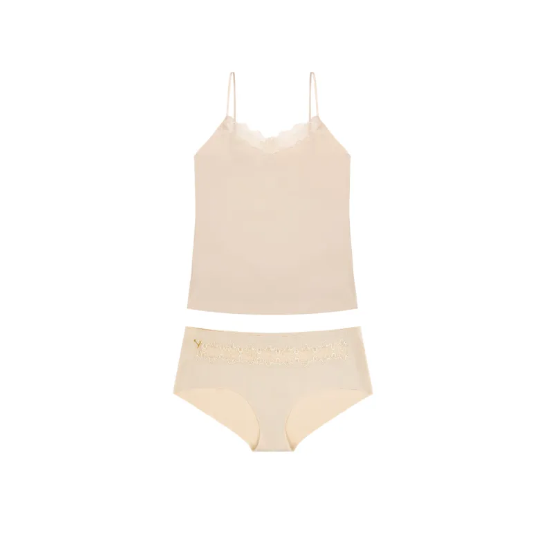 Soft Seamless Briefs and Cami Set with Lace sold by Uwila Warrior