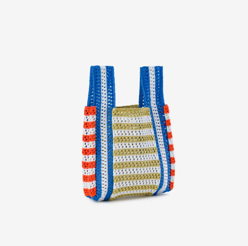 Stripe Mini Raffia Bag sold by Verloop LLC