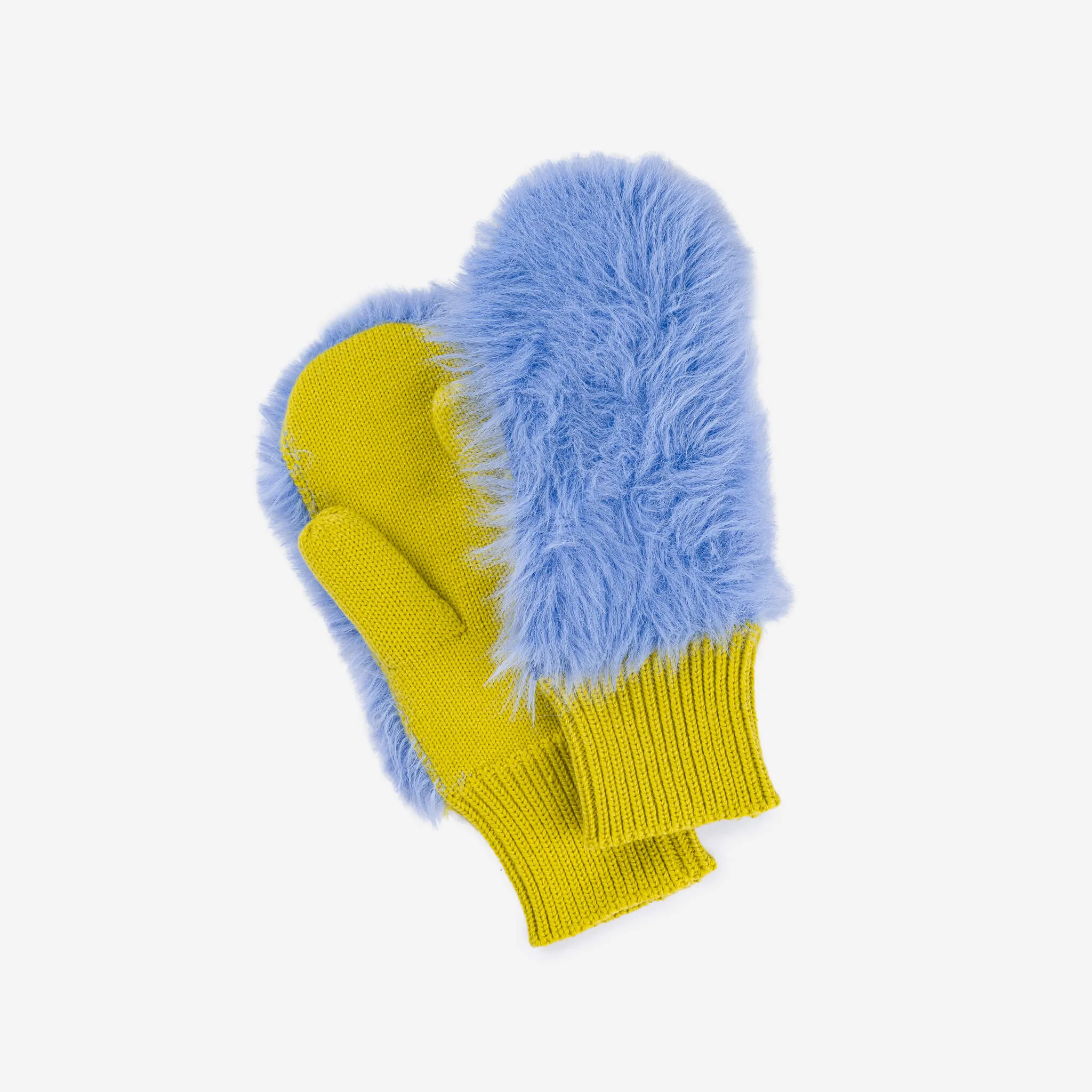 Faux Fur Knit Mittens sold by Verloop LLC