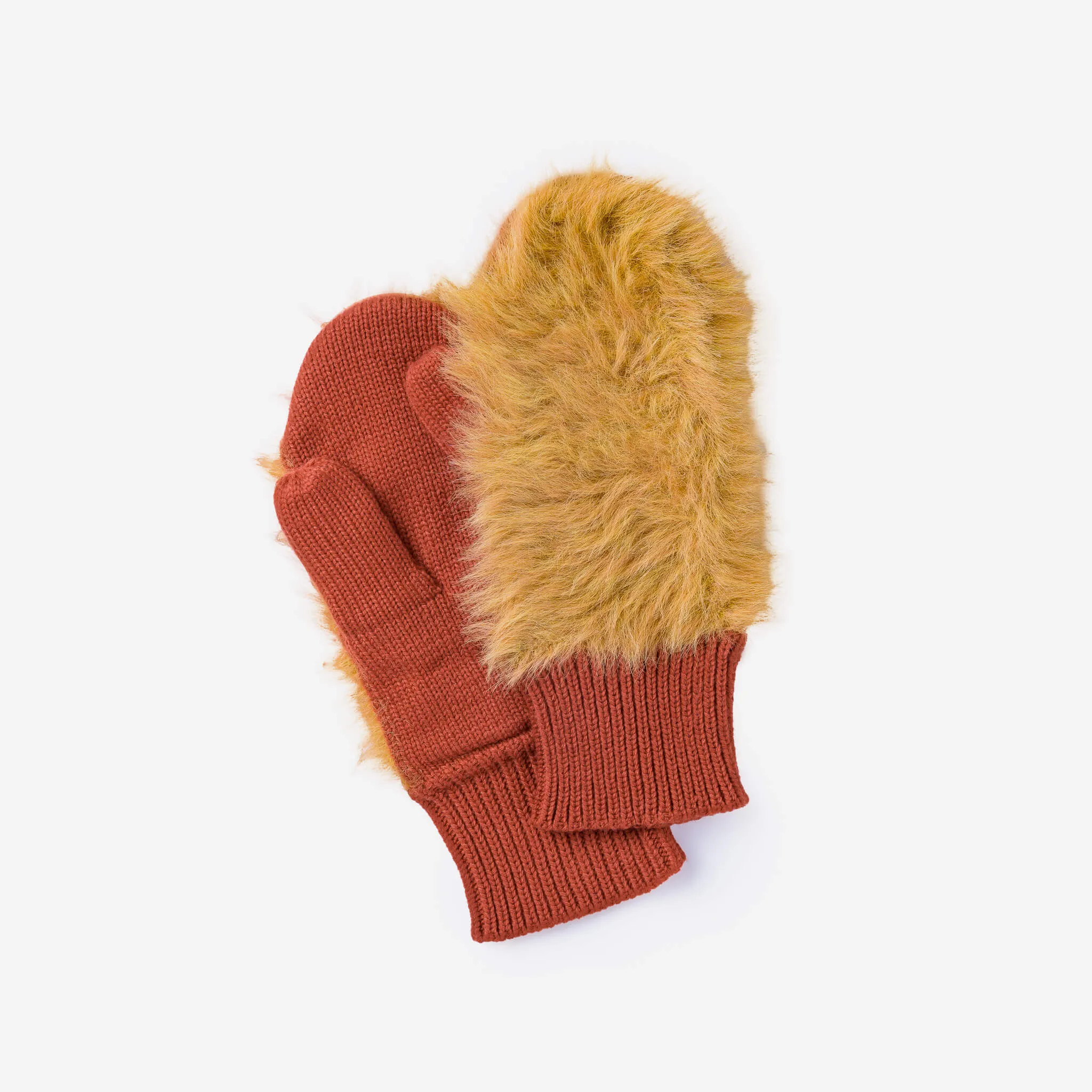 Faux Fur Knit Mittens sold by Verloop LLC product image thumbnail 4