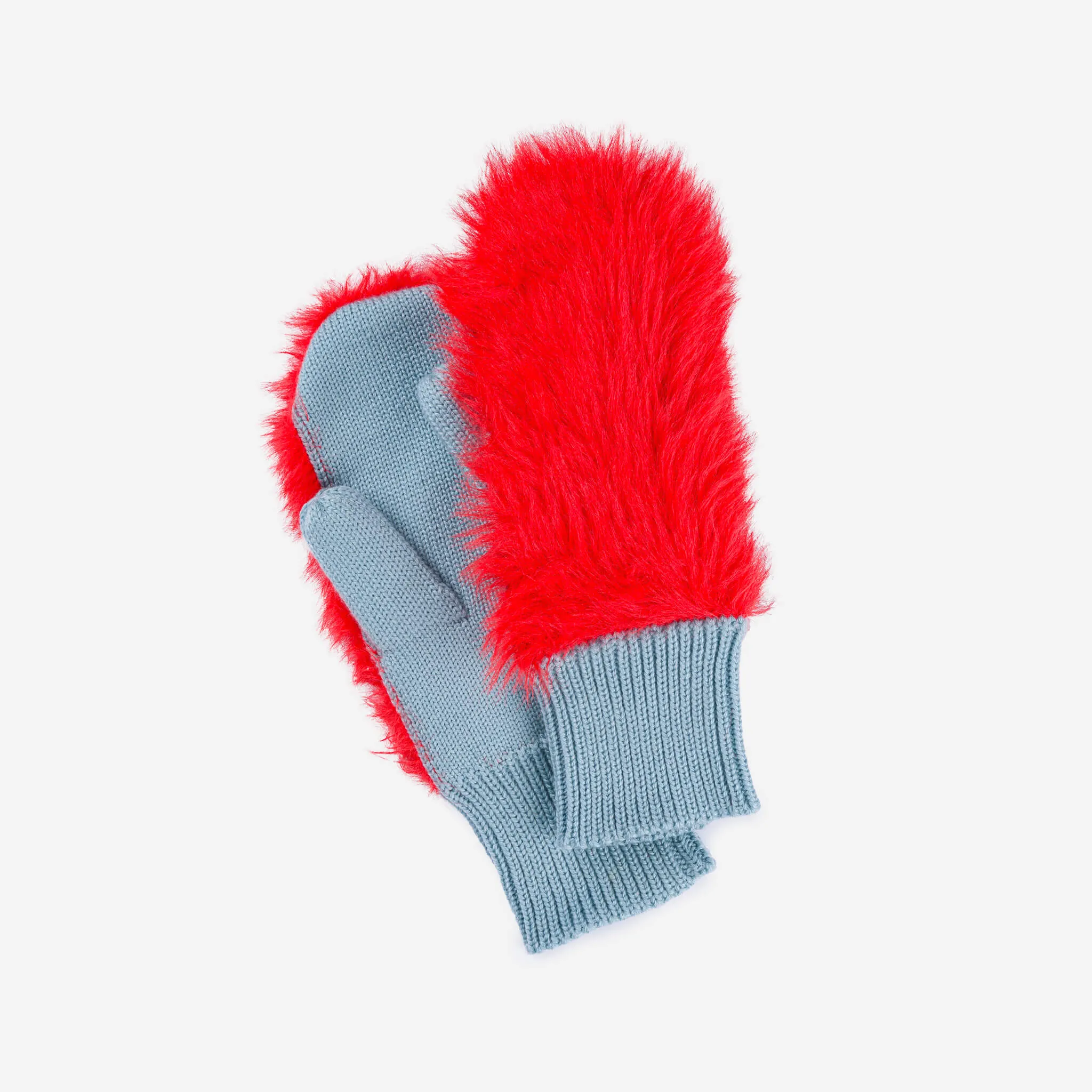 Faux Fur Knit Mittens sold by Verloop LLC product image thumbnail 2