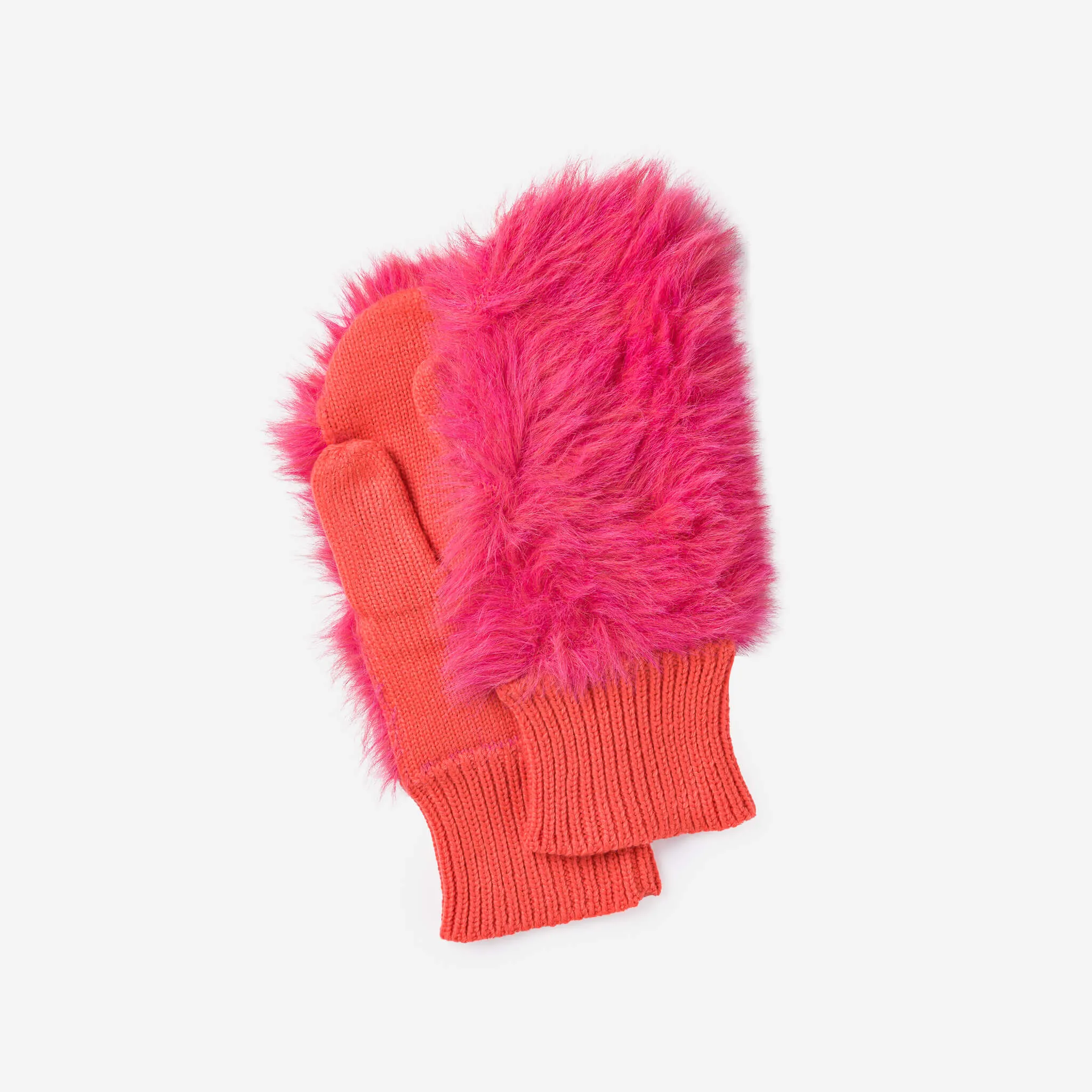 Faux Fur Knit Mittens sold by Verloop LLC product image thumbnail 3