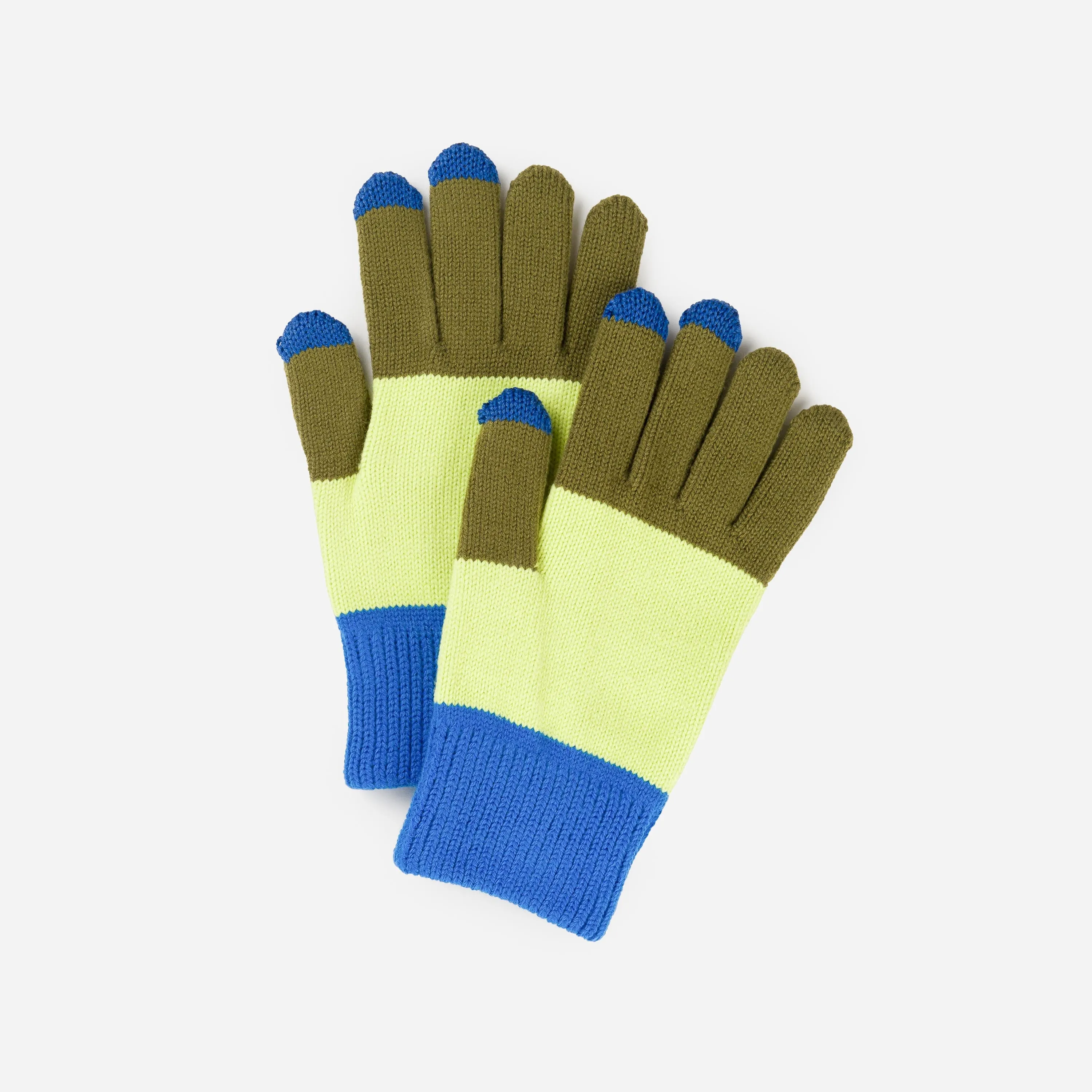 Trio Colorblock Knit Touchscreen Gloves sold by Verloop LLC product image thumbnail 2