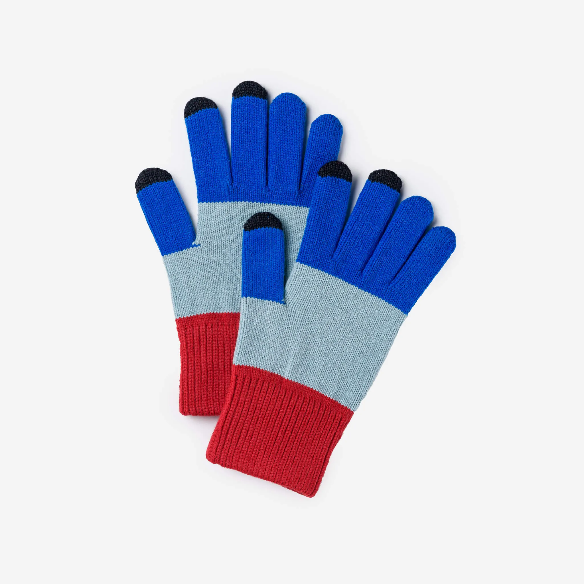 Trio Colorblock Knit Touchscreen Gloves sold by Verloop LLC product image thumbnail 3
