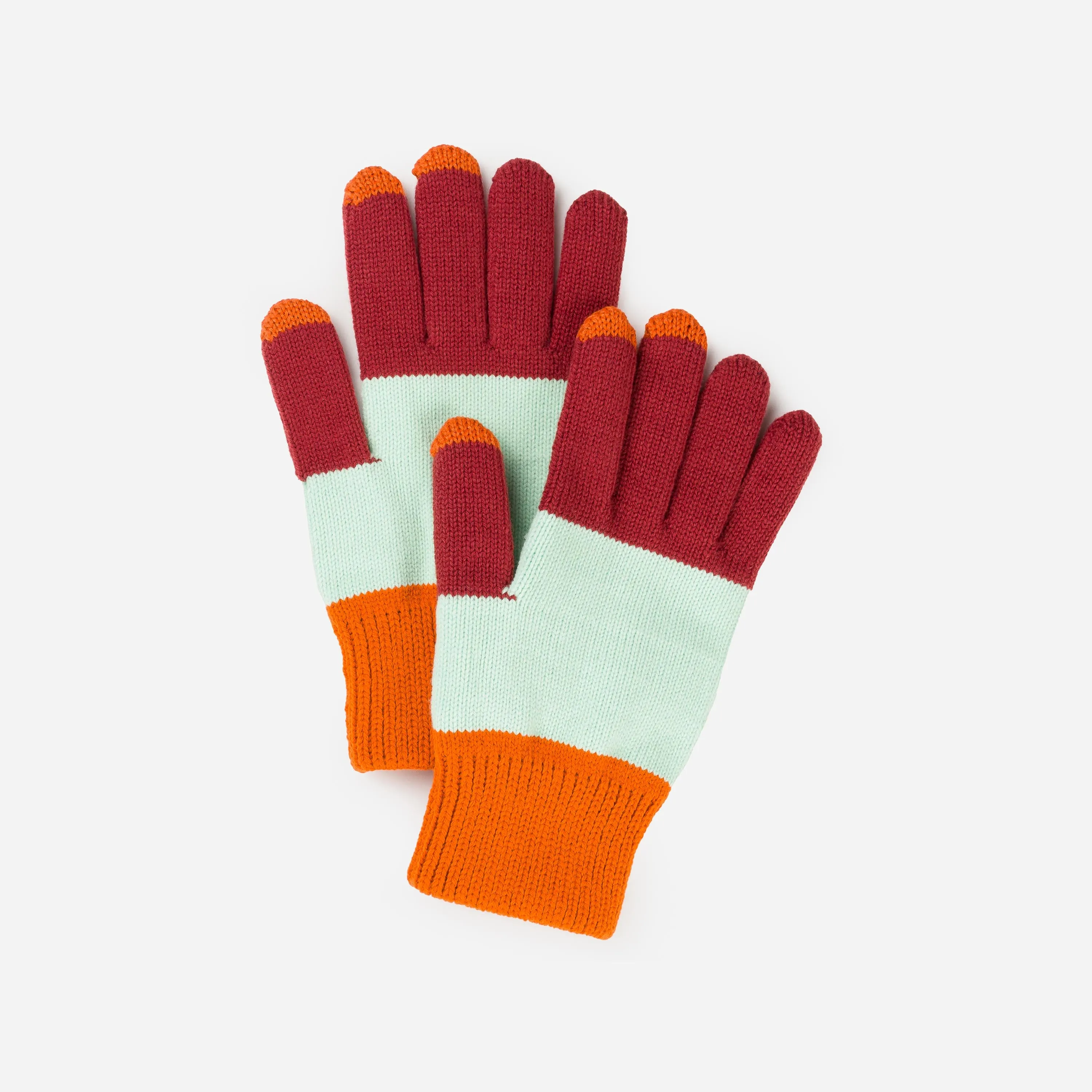 Trio Colorblock Knit Touchscreen Gloves sold by Verloop LLC product image thumbnail 4