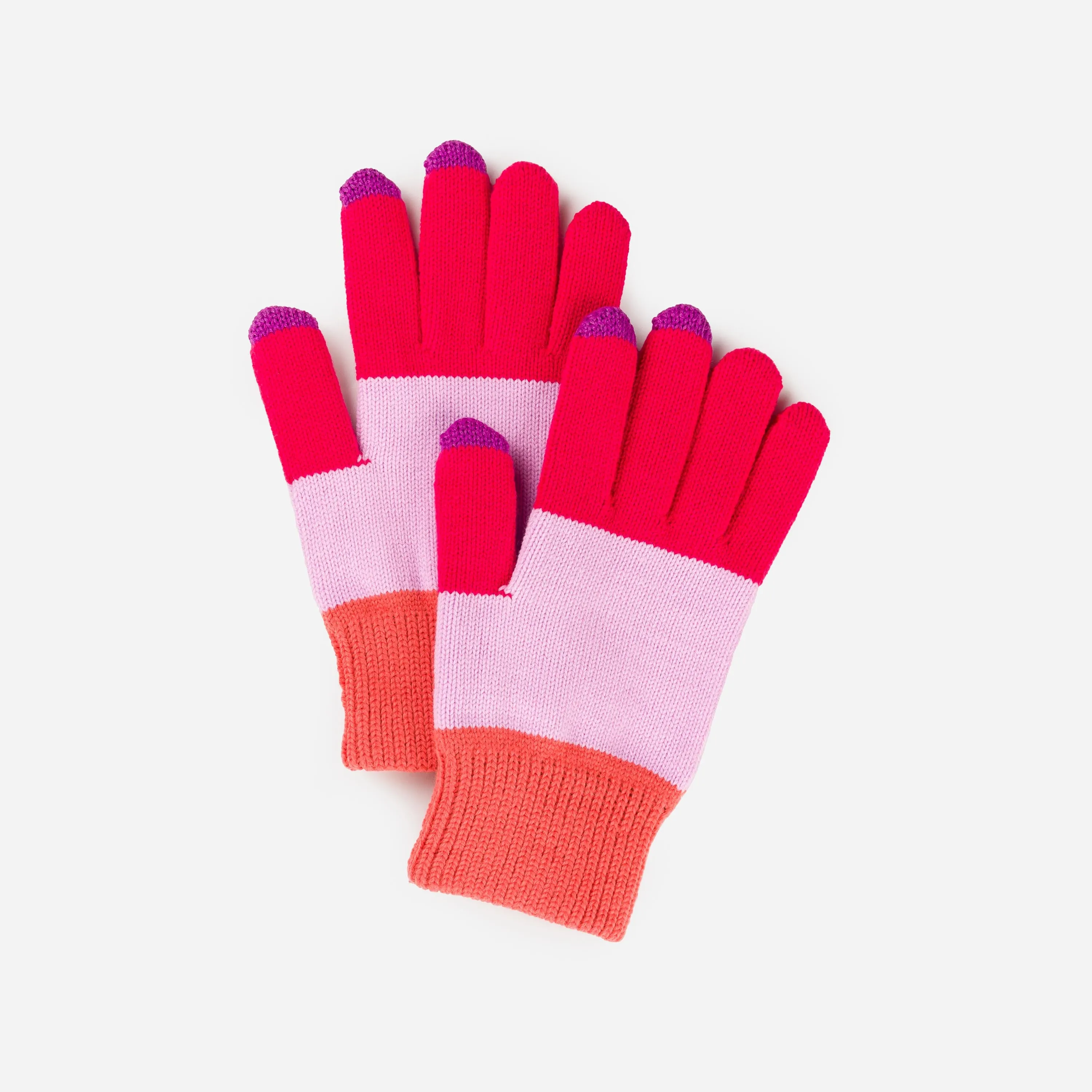 Trio Colorblock Knit Touchscreen Gloves sold by Verloop LLC product image thumbnail 5
