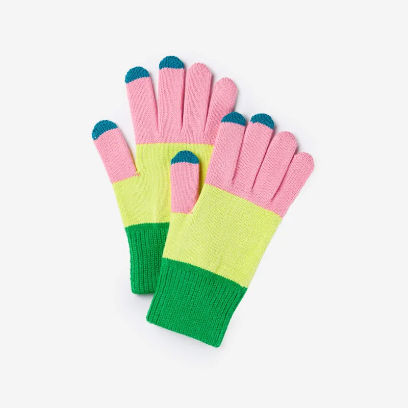 Trio Colorblock Knit Touchscreen Gloves sold by Verloop LLC