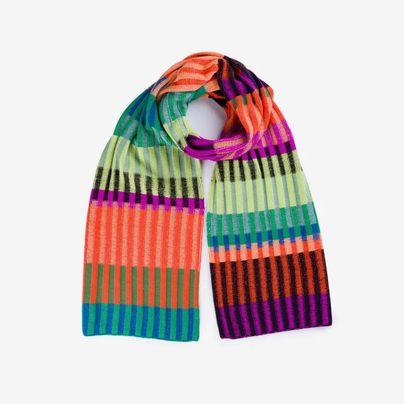 Mosaic Stripe Knit Scarf sold by Verloop LLC