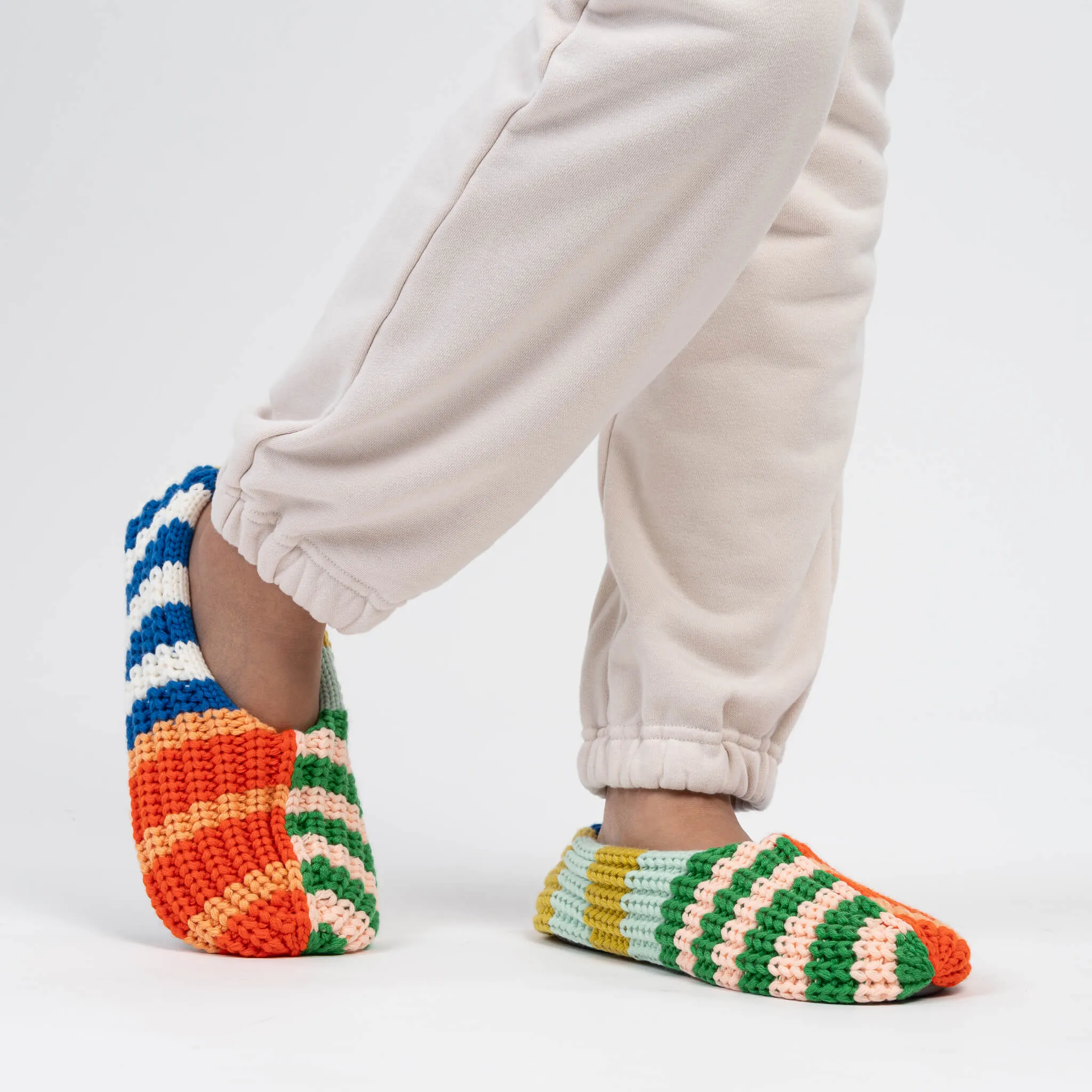 Patchwork Stripe Rib Slippers sold by Verloop LLC product image thumbnail 2