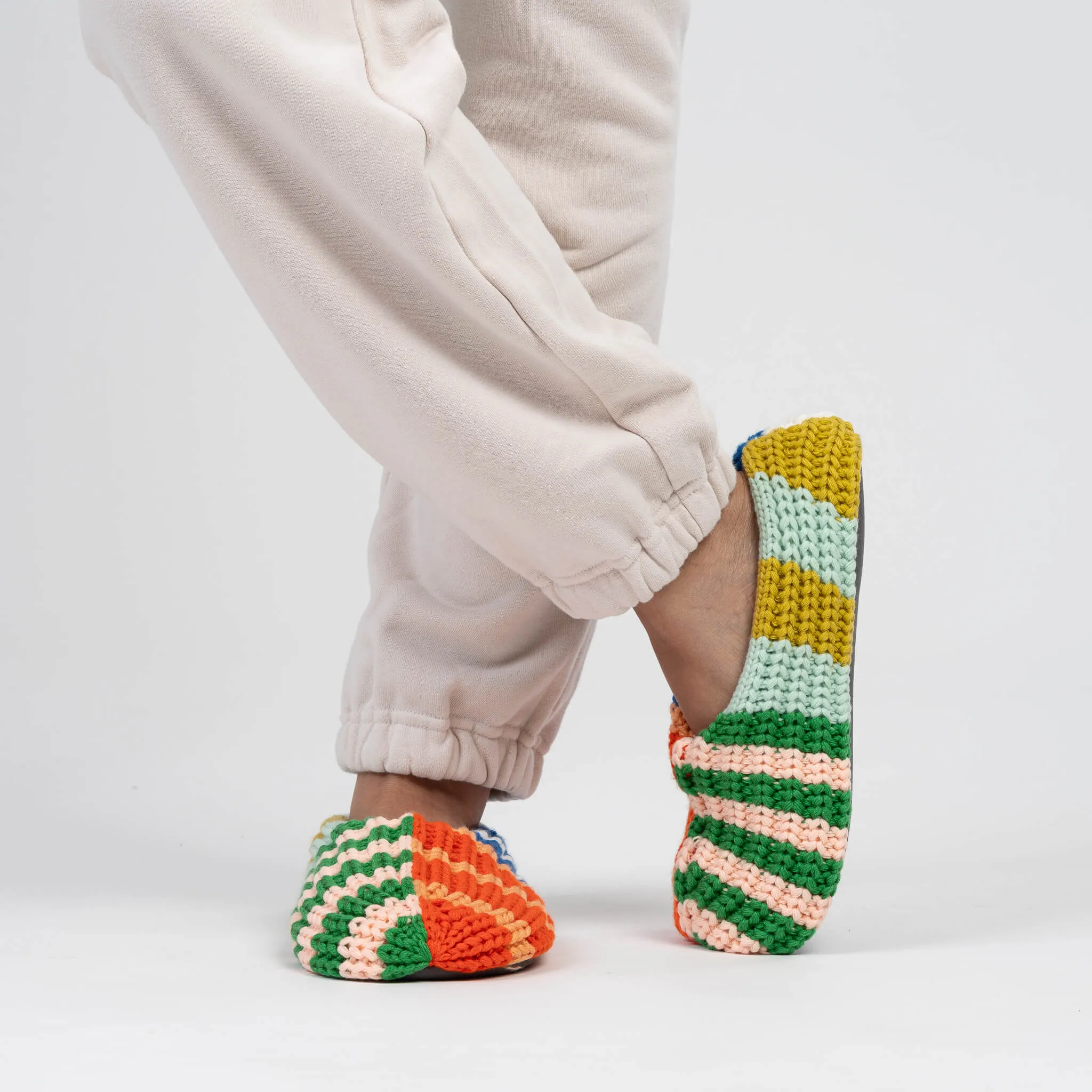 Patchwork Stripe Rib Slippers sold by Verloop LLC product image thumbnail 3