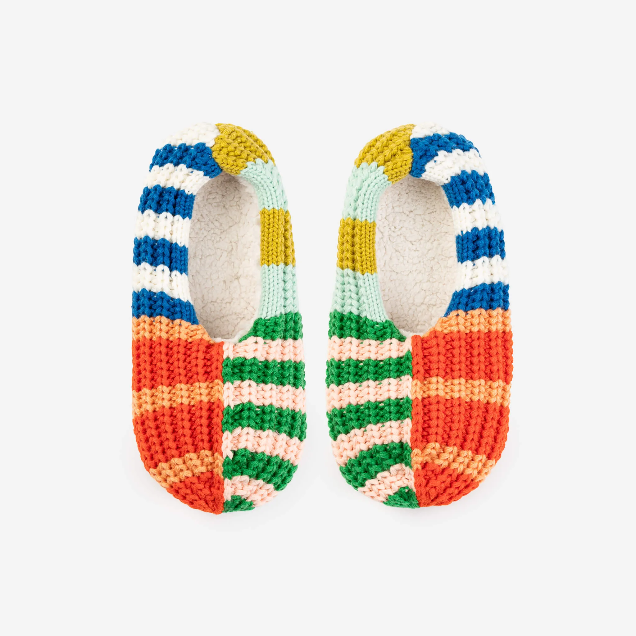 Patchwork Stripe Rib Slippers sold by Verloop LLC