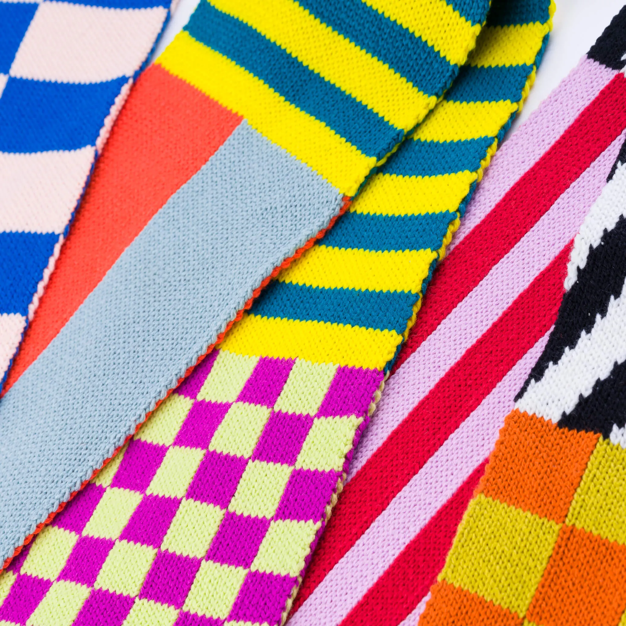 Pattern Patch Skinny Knit Scarf sold by Verloop LLC product image thumbnail 5