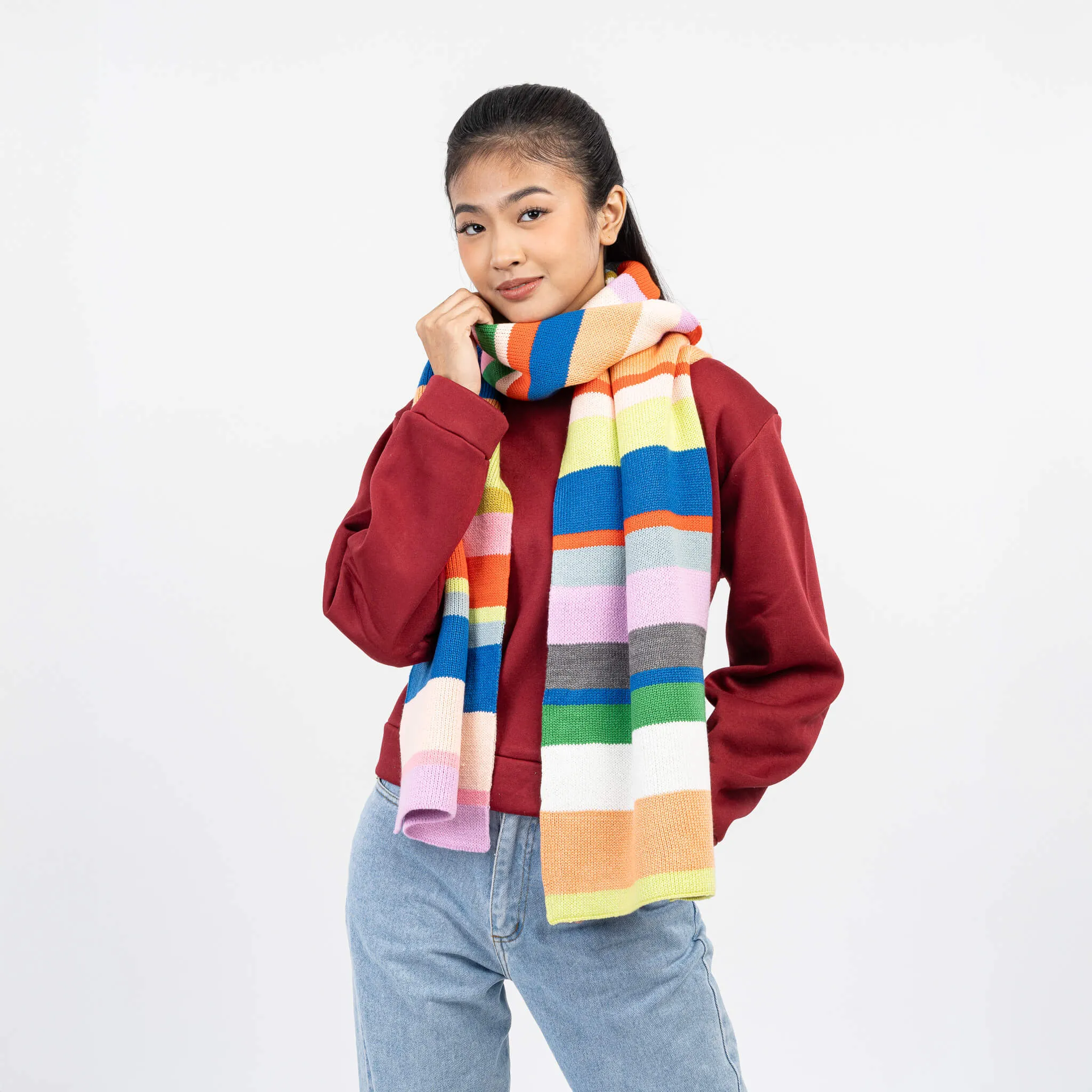 Multi Stripe Big Scarf sold by Verloop LLC product image thumbnail 4