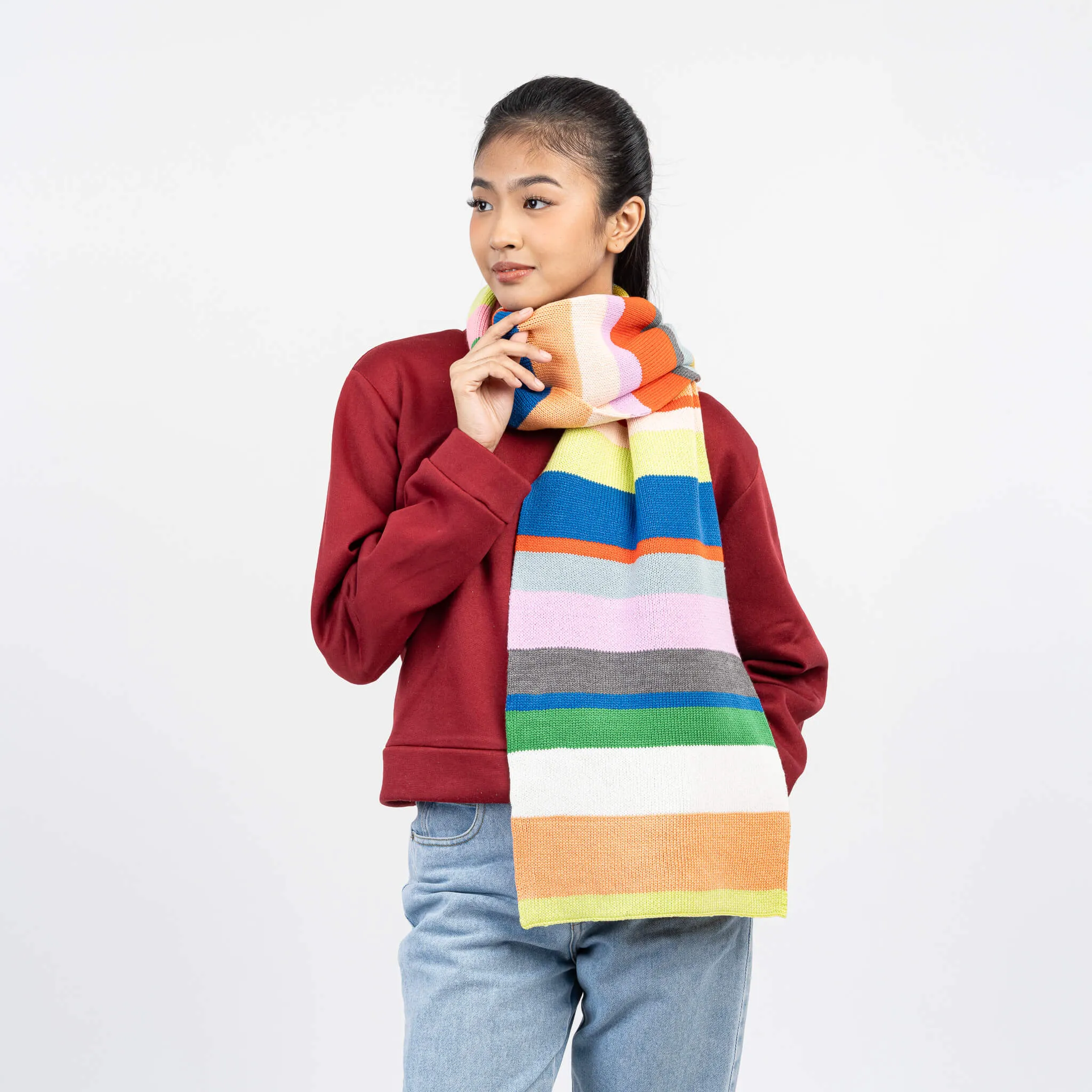 Multi Stripe Big Scarf sold by Verloop LLC product image thumbnail 5