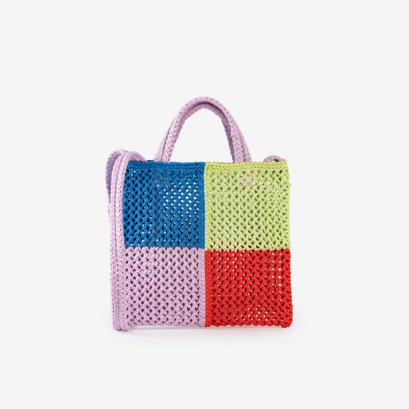 Quattro Raffia Mini Tote made by Verloop LLC