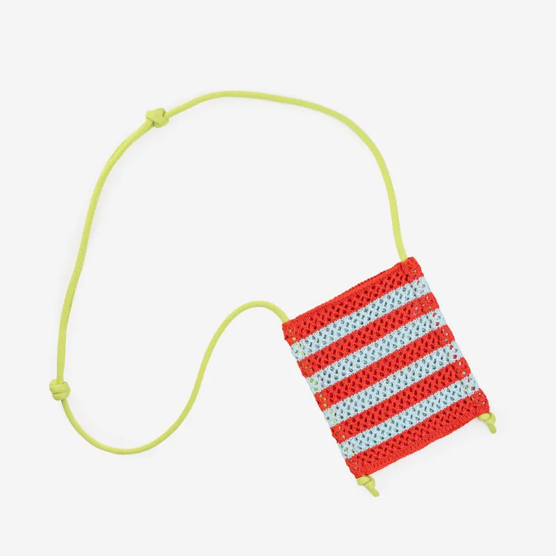 Stripe Raffia Phone Sling made by Verloop LLC