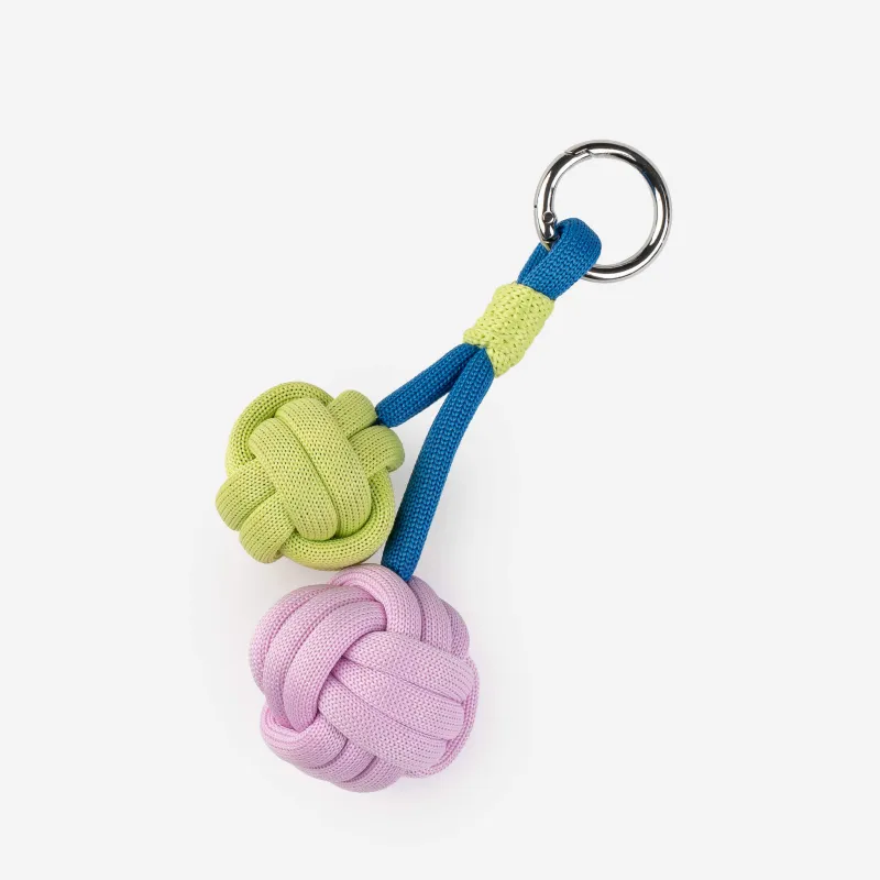Double Puff Knot Keychain made by Verloop LLC