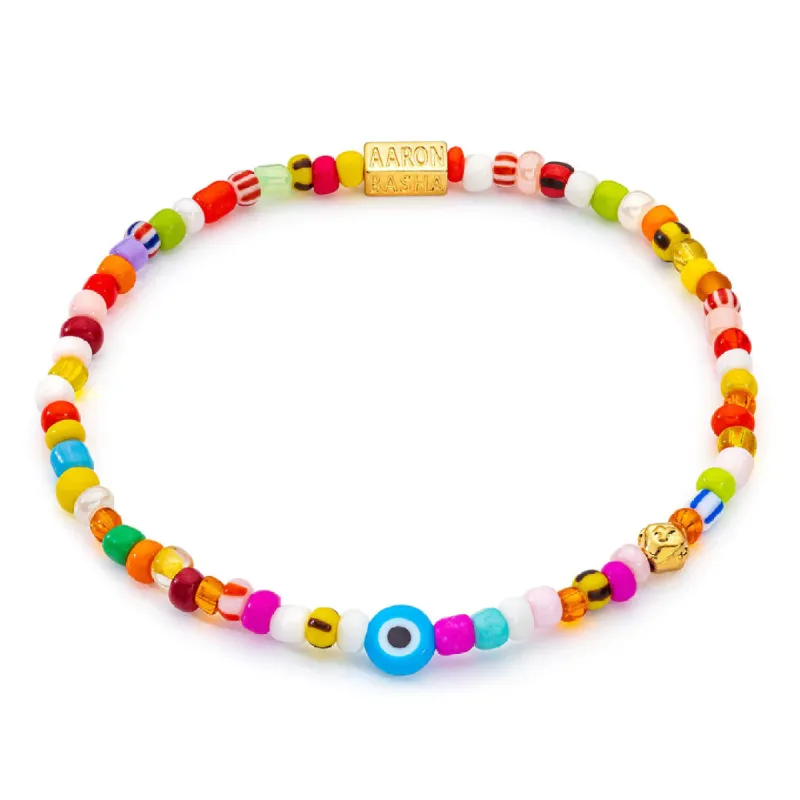 Women's Pastel Stretch Beaded Anklet sold by Aaron Basha