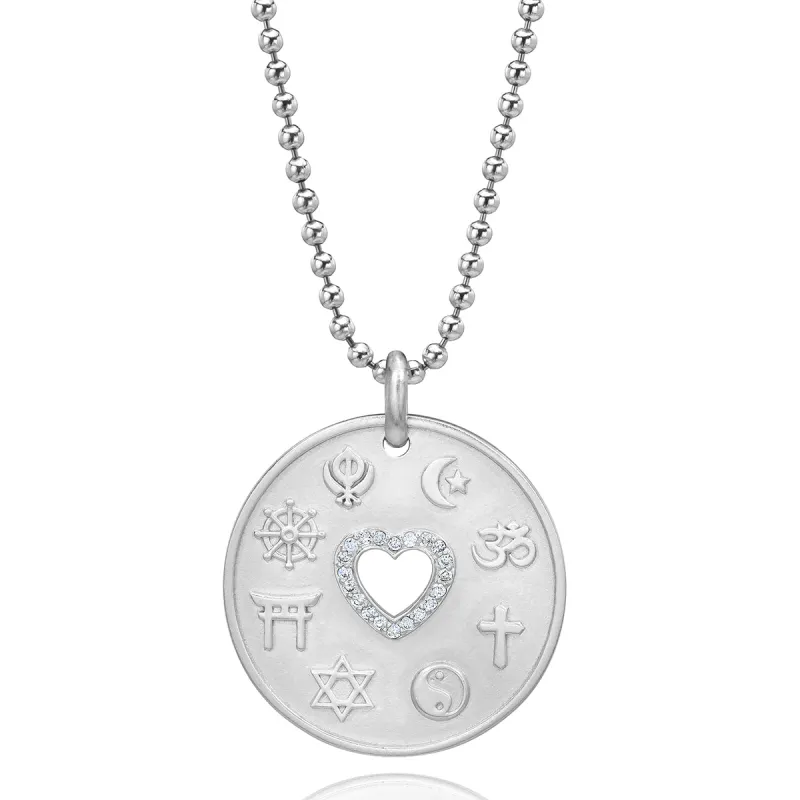 Love Is My Religion Silver on Faceted Chain sold by Aaron Basha
