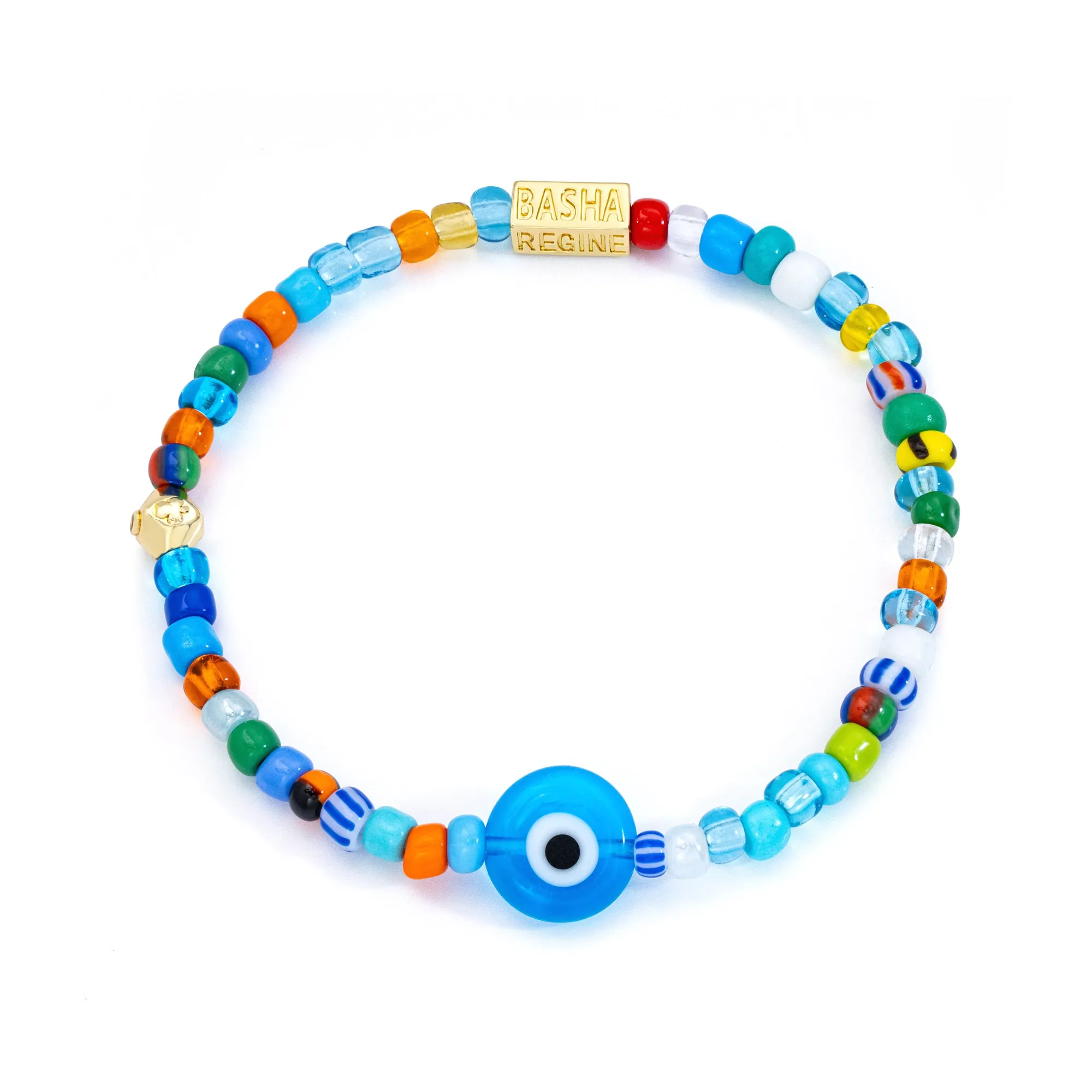 Men's Cobalt Blue Beaded Stretch Bracelet sold by Aaron Basha