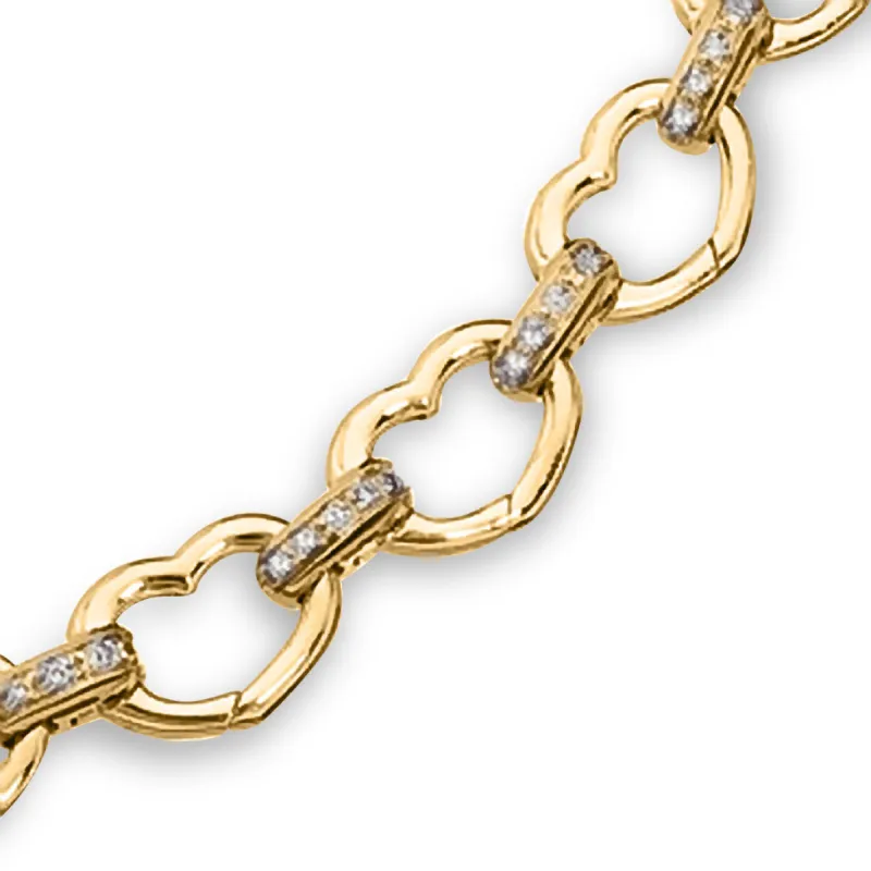 Basha Heart Shaped Open-Link with Diamond Bars (Large) sold by Aaron Basha