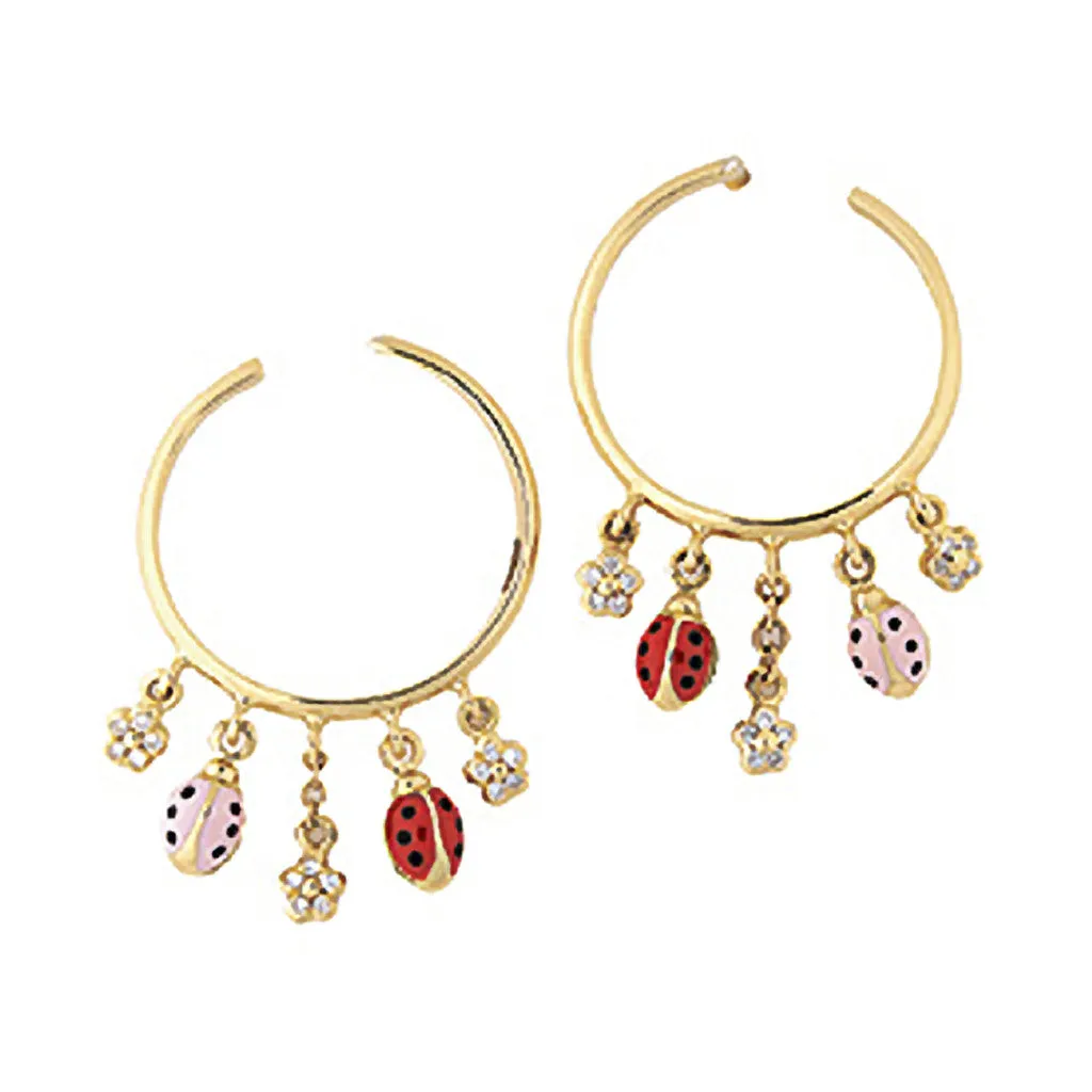 Ladybug Hoop Earrings sold by Aaron Basha