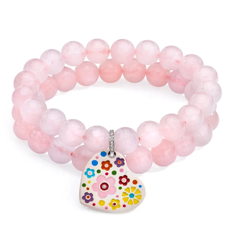 Rose Quartz Beaded Bracelet Set - Pre Order sold by Aaron Basha