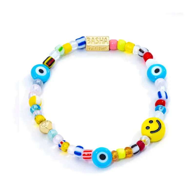 Women's Smiley Beaded Stretch Bracelet sold by Aaron Basha
