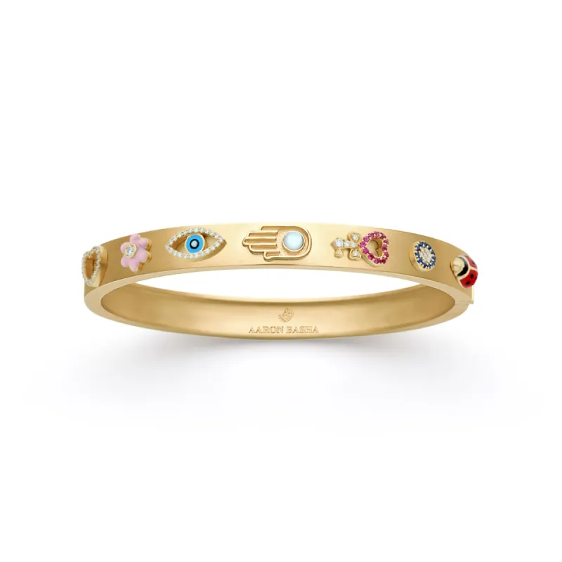 Veronica Custom Bangle in 14K Yellow Gold sold by Aaron Basha