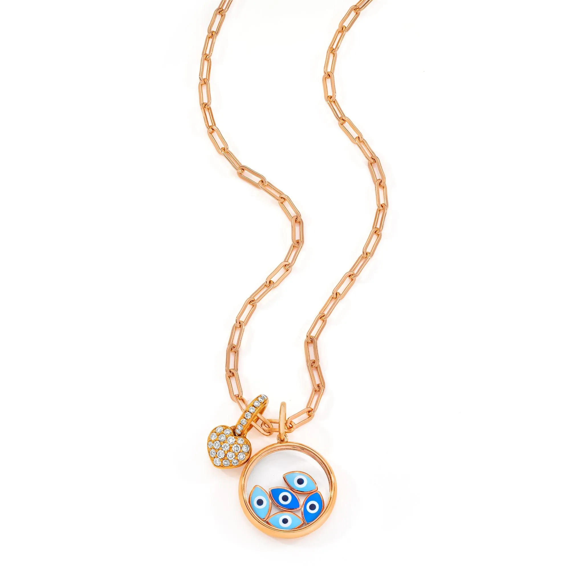The Keren Floating Eye Charm Necklace sold by Aaron Basha product image thumbnail 2