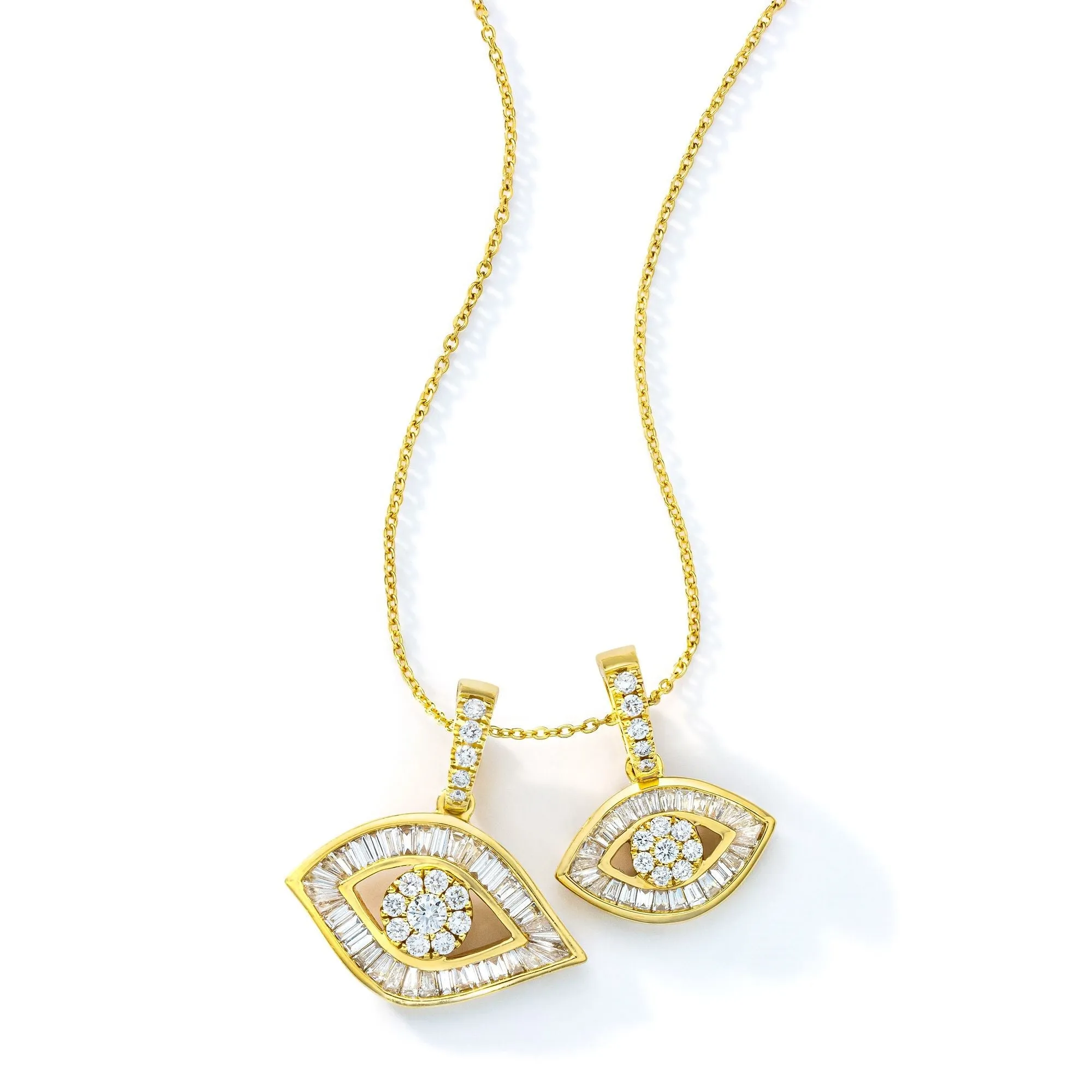 Baguette Diamond Eye Charm sold by Aaron Basha product image thumbnail 3