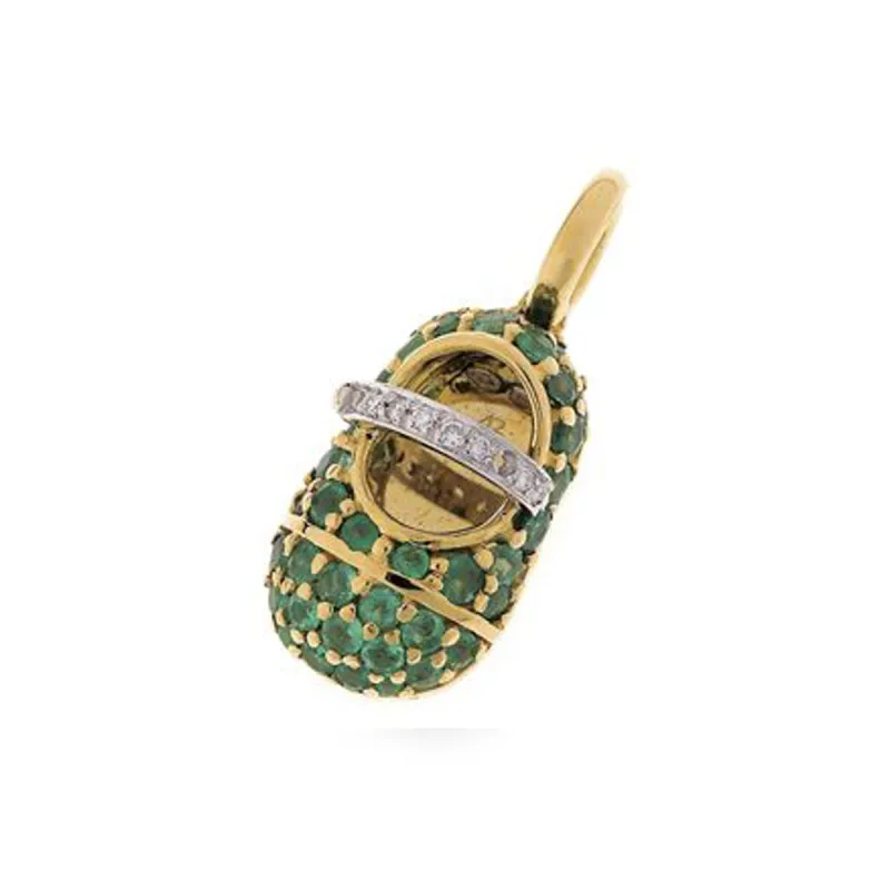 Emerald Diamond Strap Gemstone Shoe sold by Aaron Basha