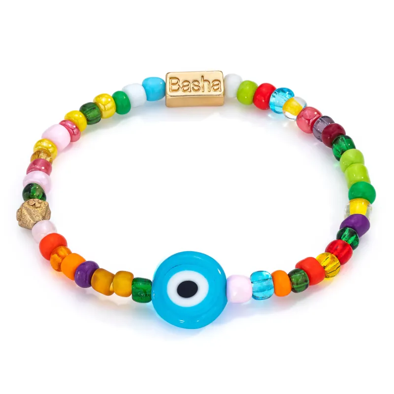 Women's Blue Beaded Stretch Bracelet sold by Aaron Basha