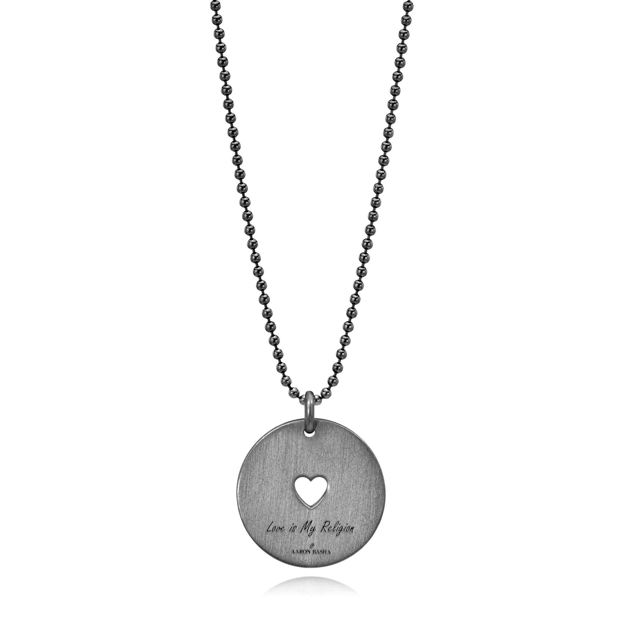 Love is My Religion Black Rhodium on Faceted Chain sold by Aaron Basha product image thumbnail 3