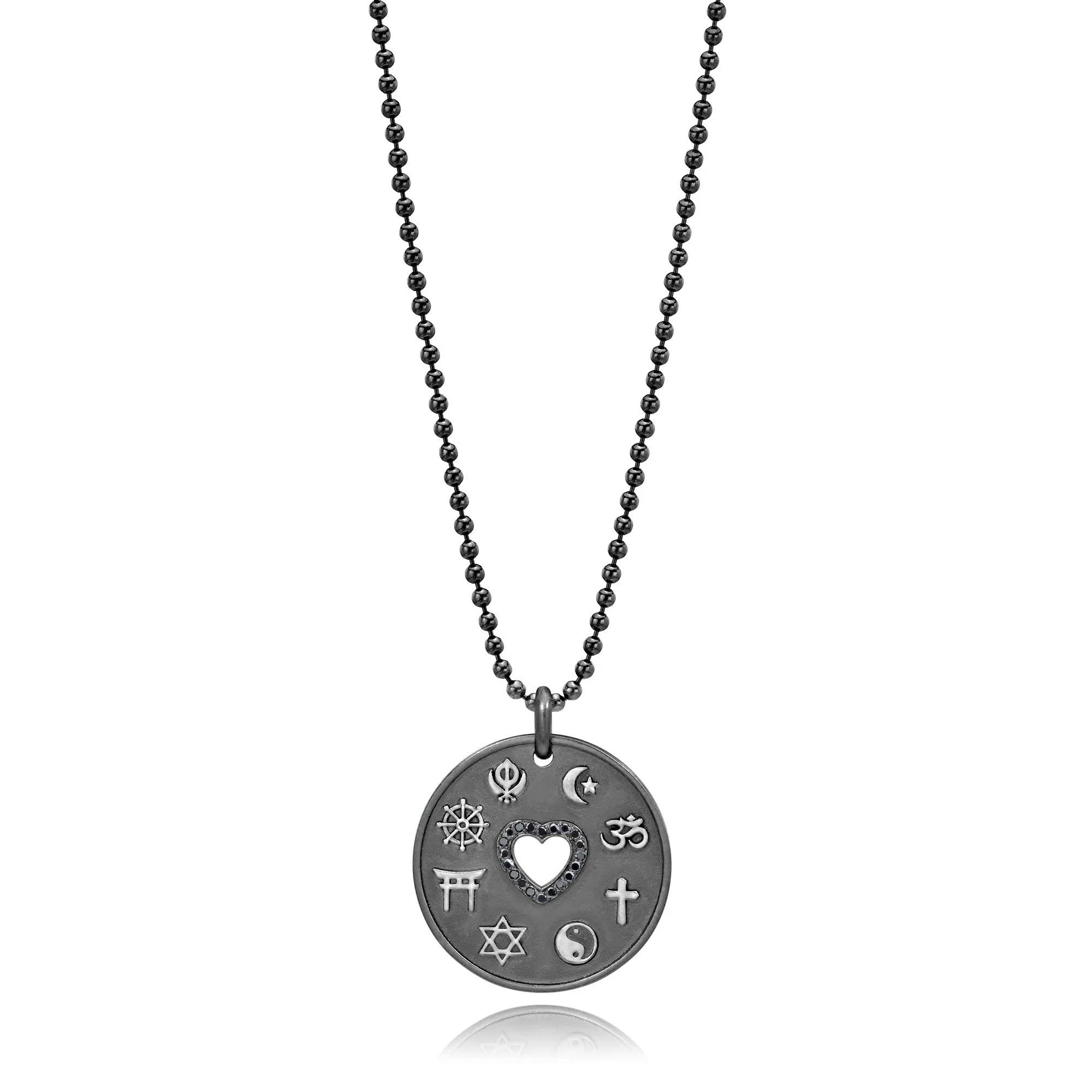 Love is My Religion Black Rhodium on Faceted Chain sold by Aaron Basha product image thumbnail 2