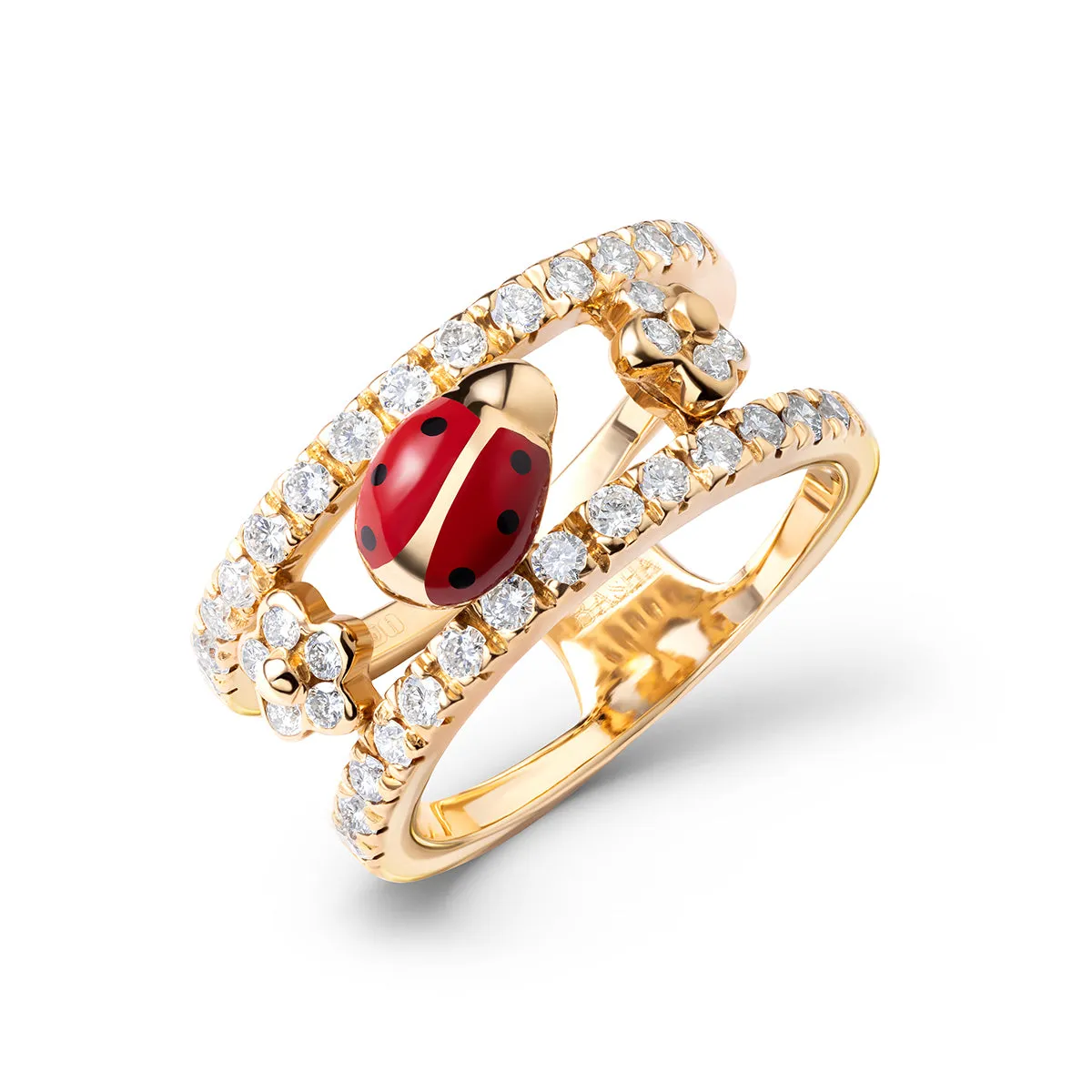 Double Decker Ladybug Ring sold by Aaron Basha