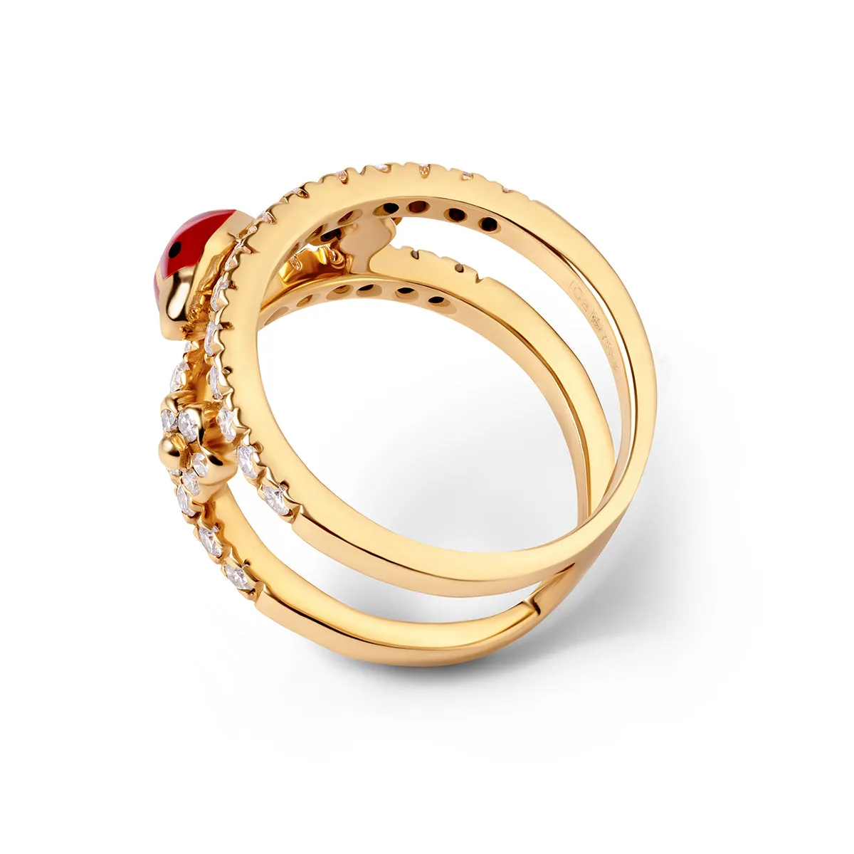 Double Decker Ladybug Ring sold by Aaron Basha product image thumbnail 2