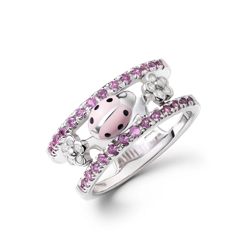 Double Decker Ladybug Ring sold by Aaron Basha
