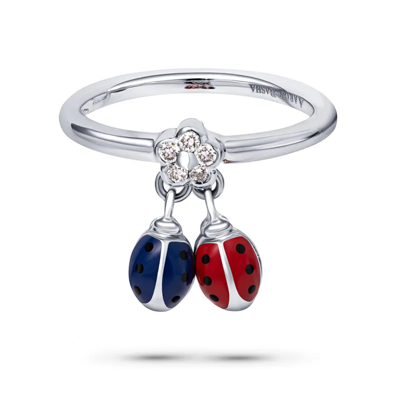 Dangling Ladybug Ring sold by Aaron Basha
