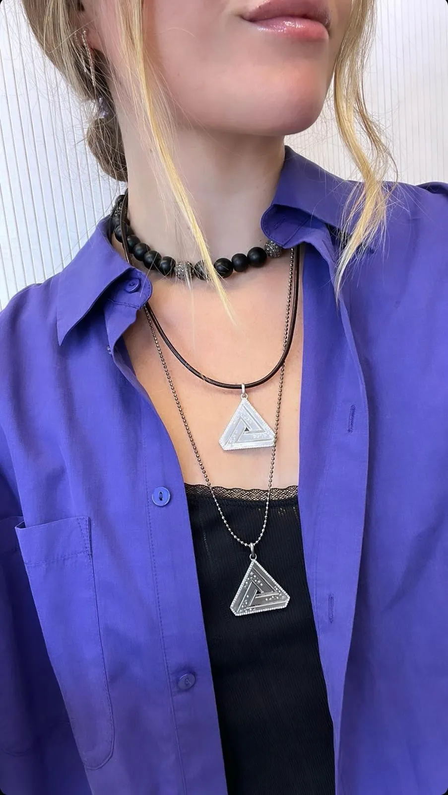 Brown Leather Necklace sold by Aaron Basha product image thumbnail 3