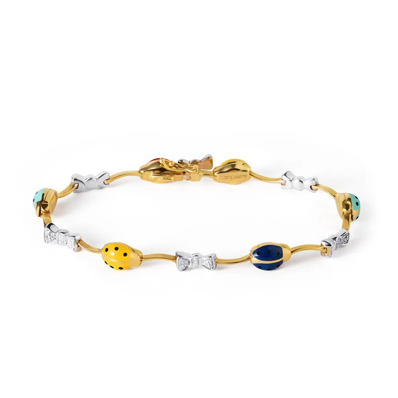 Ladybug Diamond Bow Bracelet sold by Aaron Basha