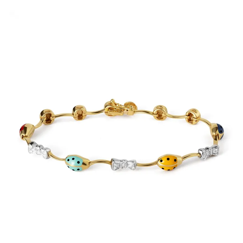 Ladybug Diamond Bow Bracelet sold by Aaron Basha