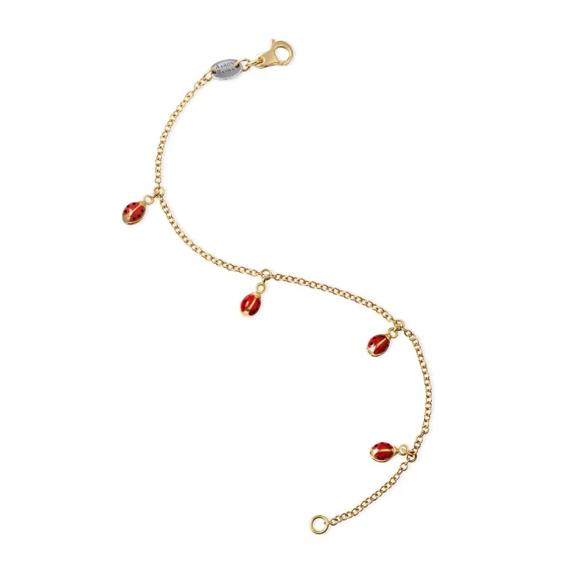 Red Dangling Ladybug Bracelet sold by Aaron Basha