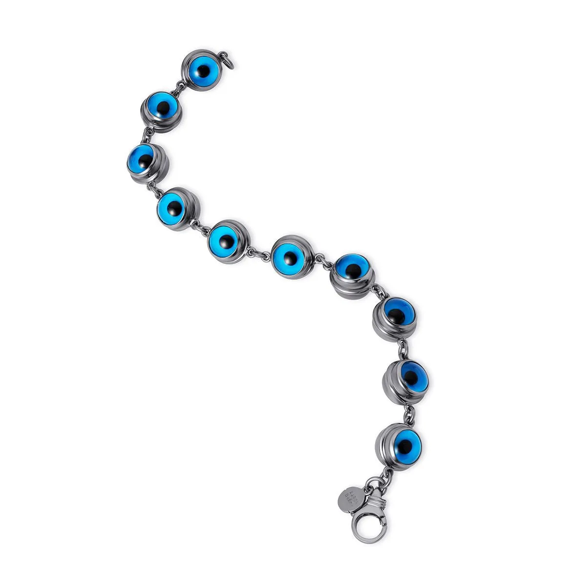 Black Rhodium Glass Eye Bracelet sold by Aaron Basha product image thumbnail 2