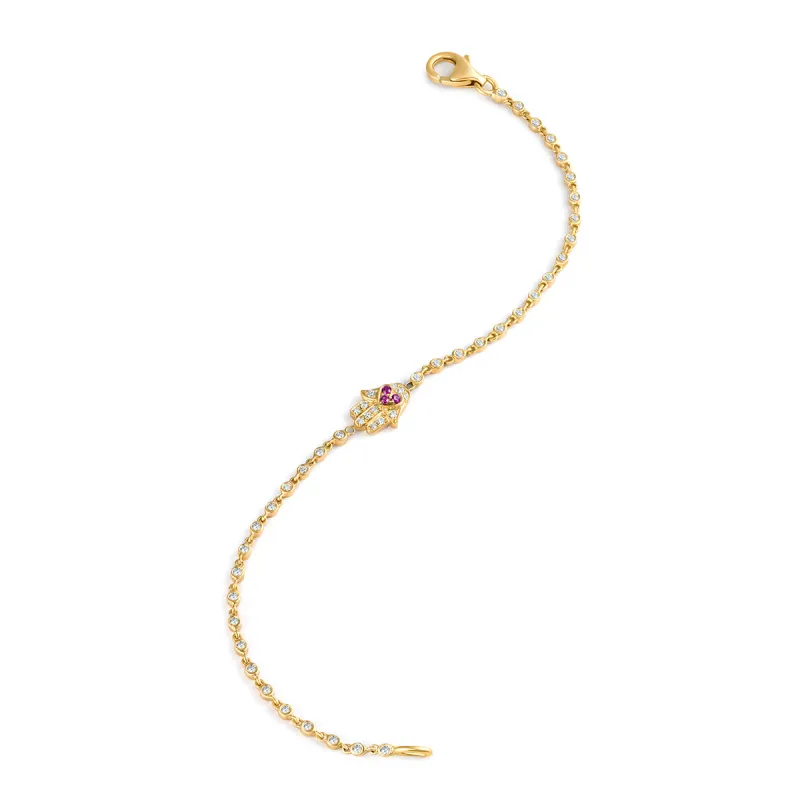 Hamsa Ruby & Diamond Bracelet sold by Aaron Basha
