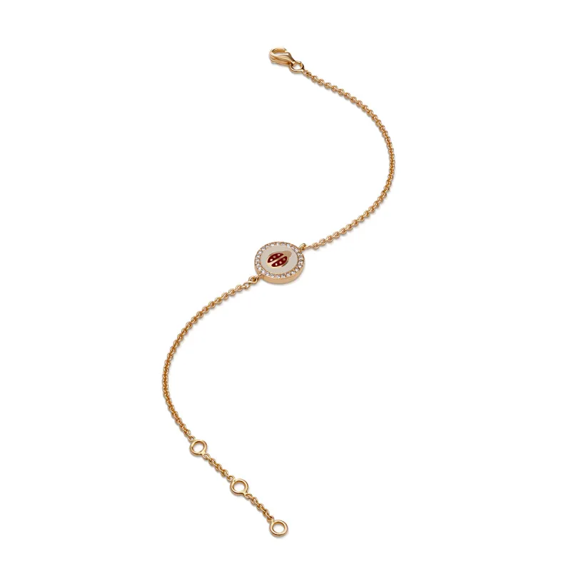 Diamond Rim Ladybug Bracelet sold by Aaron Basha