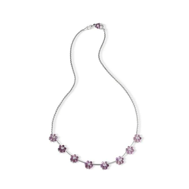 Crystal Flower Necklace sold by Aaron Basha